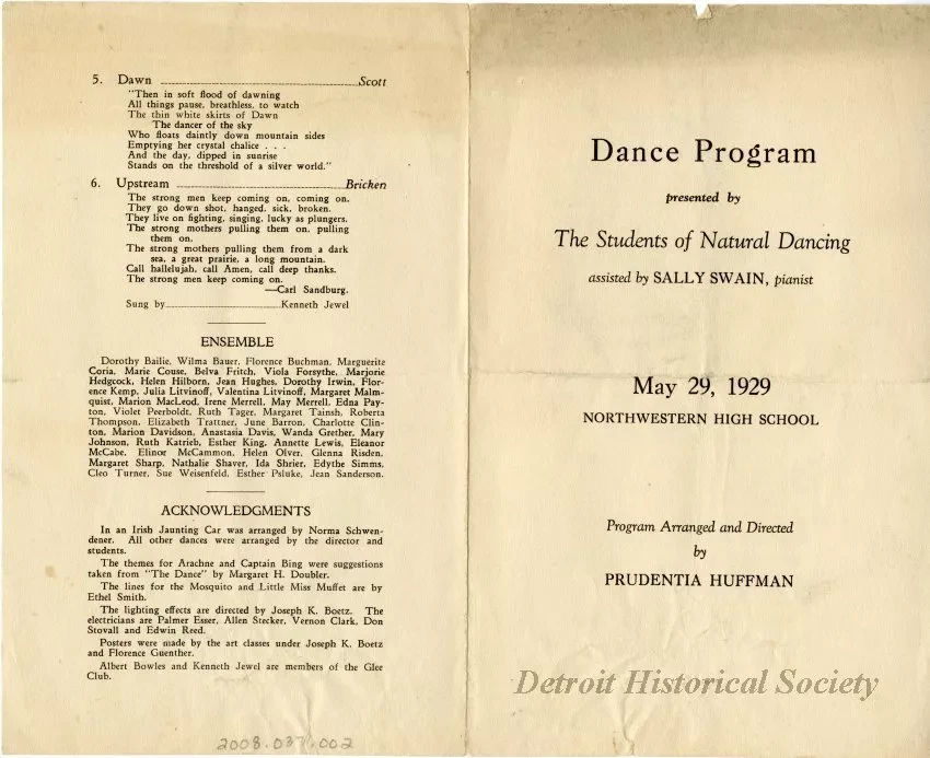 Program, Dance
