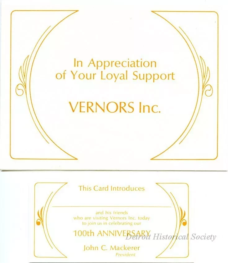 Invitation - Vernor's, Inc.