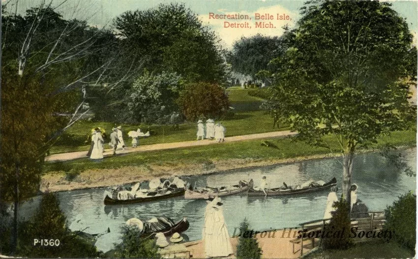 Postcard - Recreation, Belle Isle, Detroit, Mich.