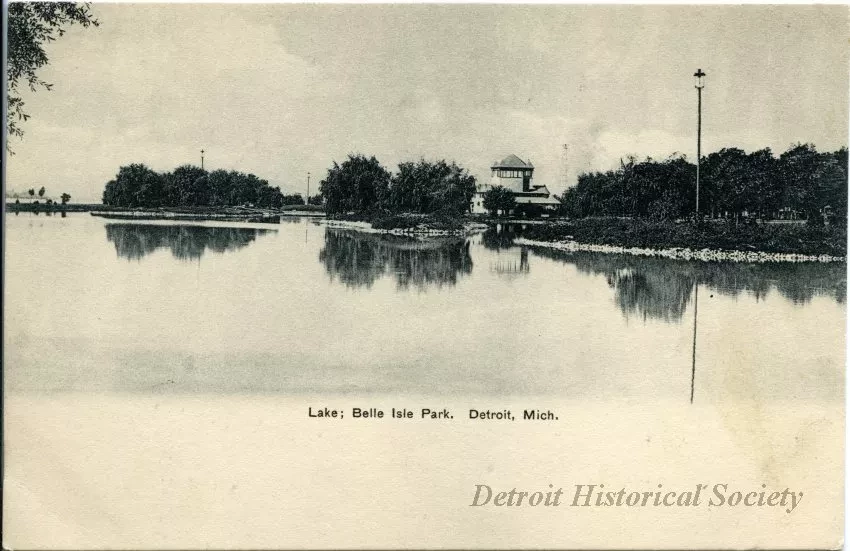 Postcard - Lake; Belle Isle Park, Detroit, Mich.