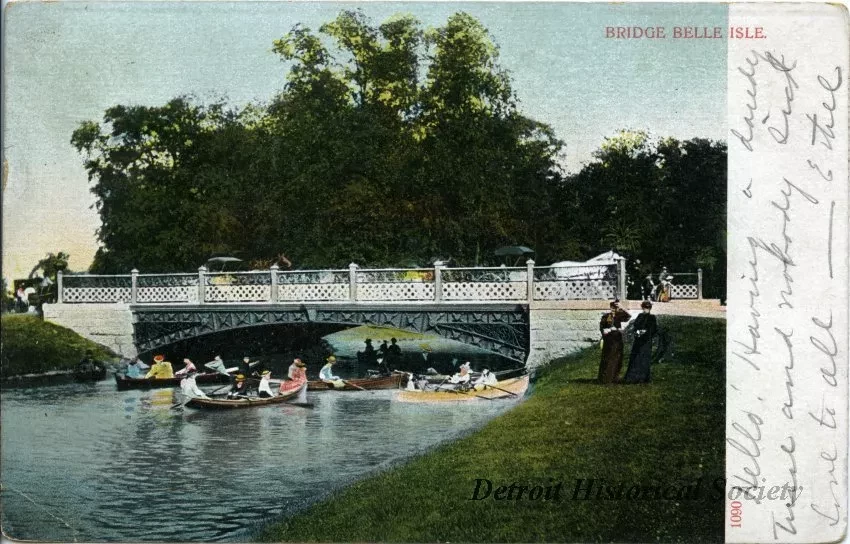 Postcard - Bridge, Belle Isle.