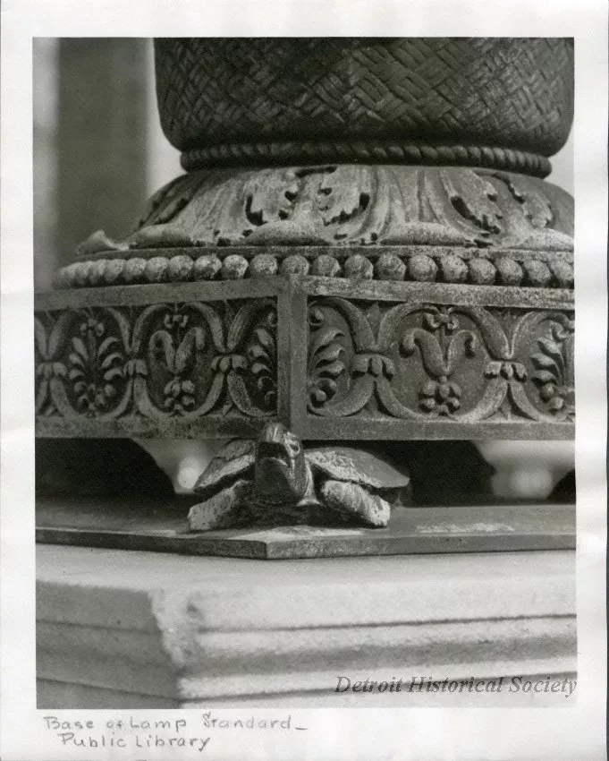 Print, Photographic - Base of Lamp Standard, Public Library