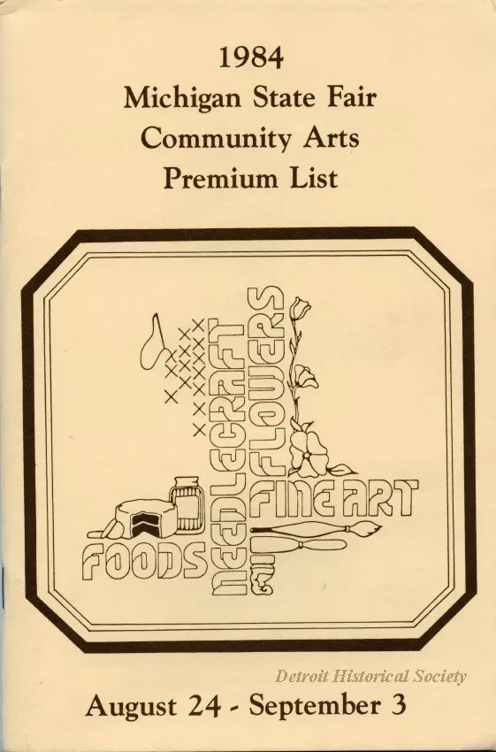 Program - Community Arts Premium List and Rules of the Michigan State Fair