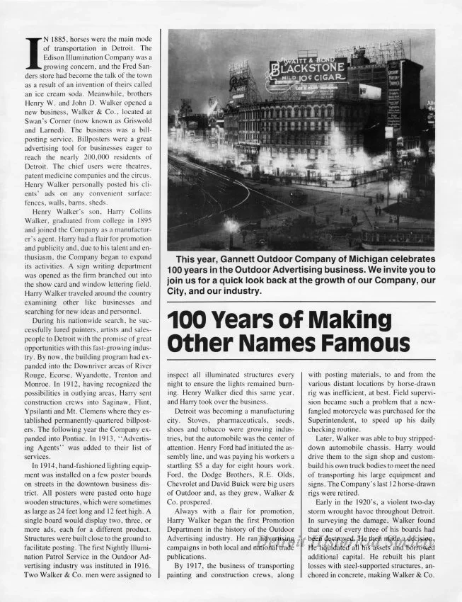 Brochure - 100 Years of Making Other Names Famous