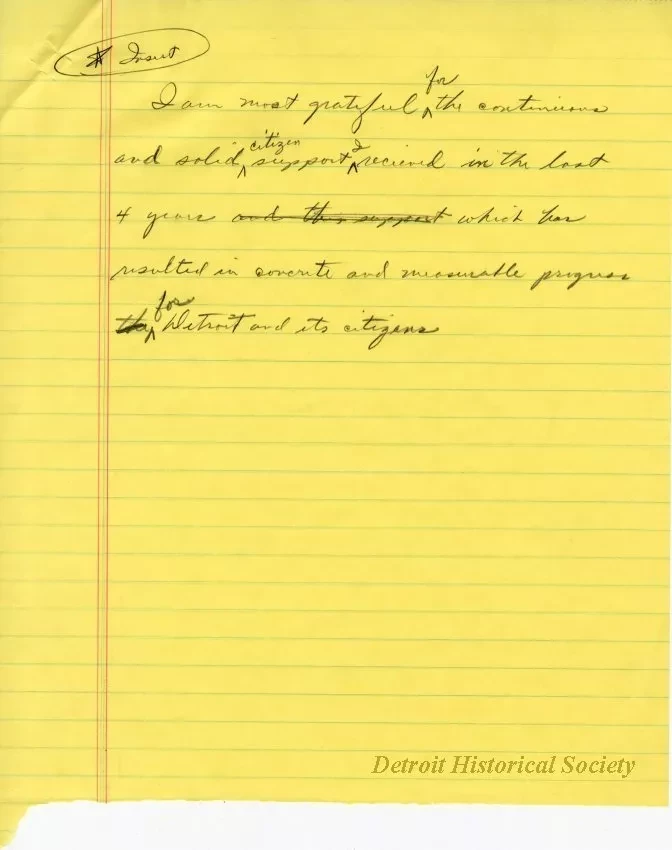 Speech - Inaugural Speech, Jan. 2, 1974 (Draft)