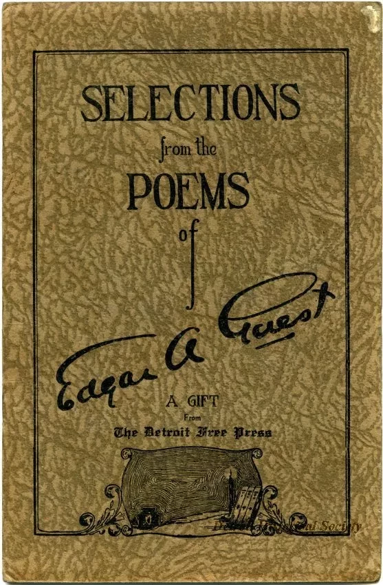 Booklet - Selections from the Poems of Edgar A. Guest, A Gift from The Detroit Free Press