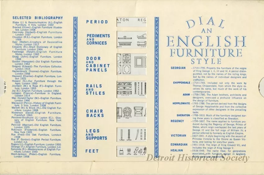Card, Identification - Dial An English Furniture Style