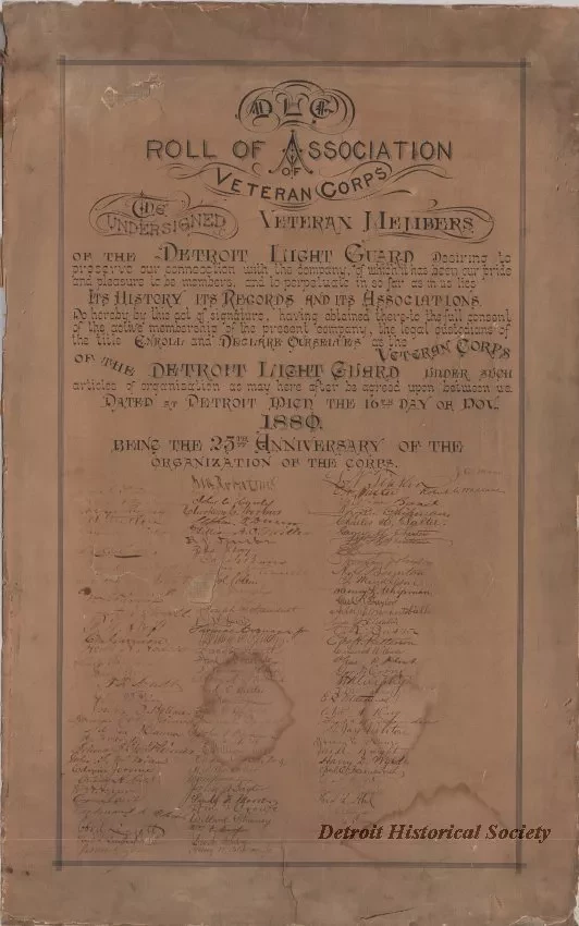 Poster - DLG Roll of Association of Veteran Corps