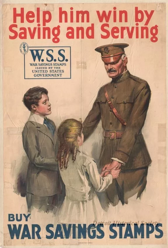 Poster - Help Him Win by Saving And Serving,
Buy War Savings Stamps
