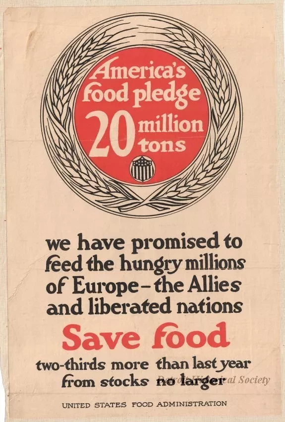 Poster - America's food pledge
20 million tons