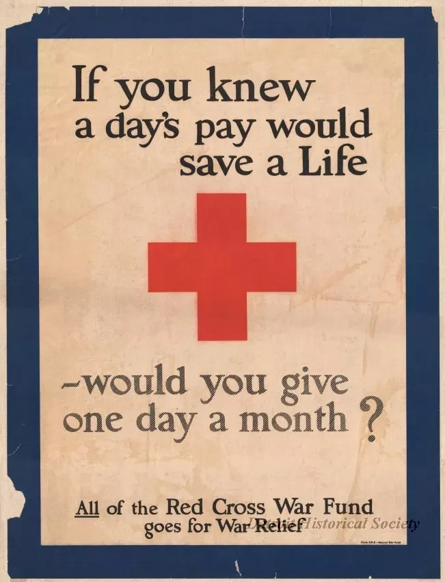 Poster - If you knew a day's pay would save a Life  - would you give one day a month