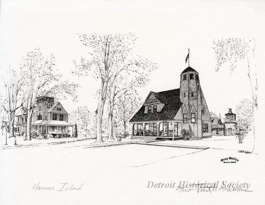 Drawing - "Harsens Island"