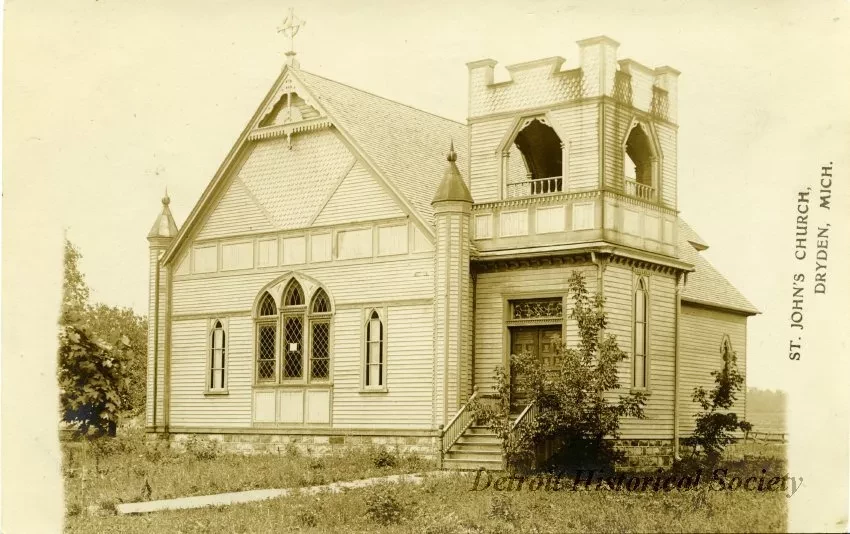 Postcard - St. John's Church, Dryden Mich.