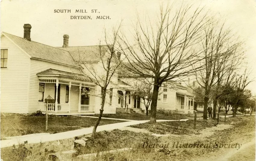 Postcard - South Mill St., Dryden Mich.
