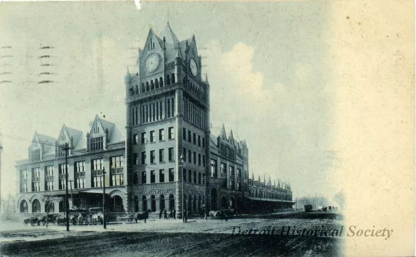 Postcard - Detroit, Mich., Union Depot.
