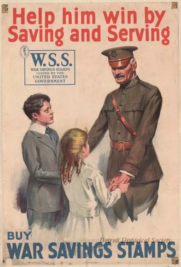 Poster - Help Him Win by Saving And Serving,
Buy War Savings Stamps