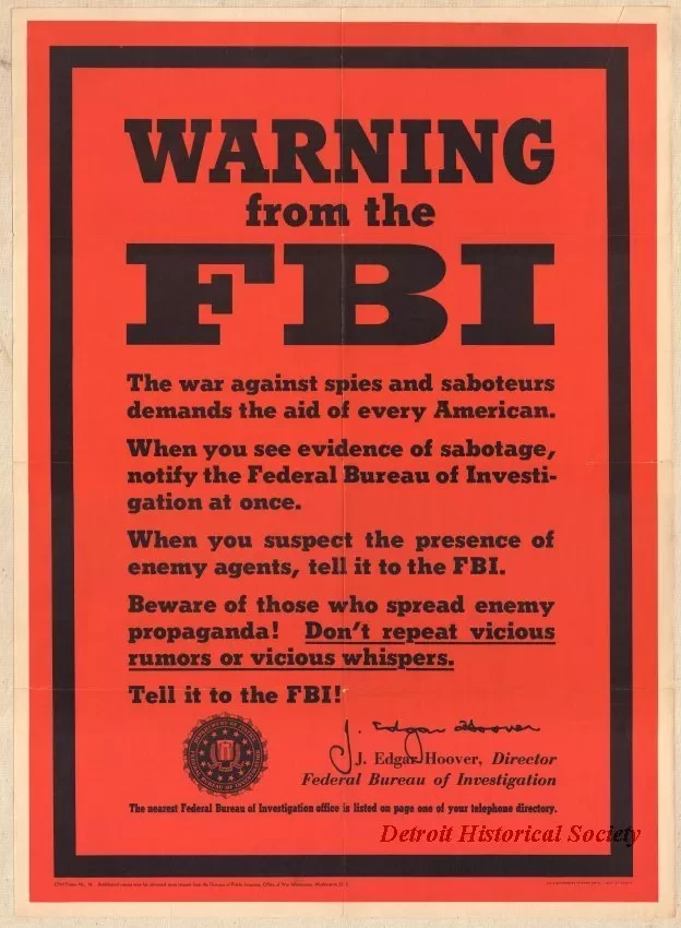 Poster - Warning from the FBI
