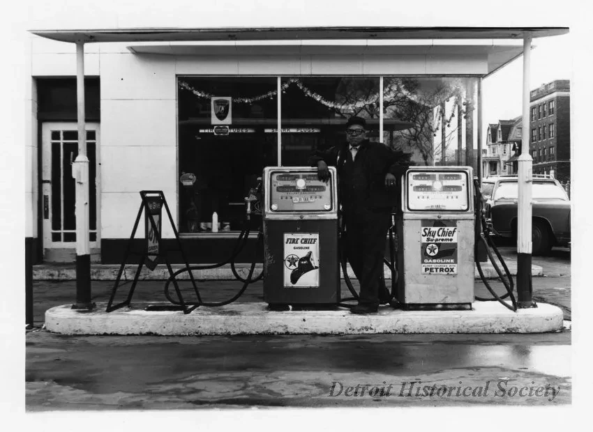 Print, Photographic - Texaco Gas Station, 8041 John R, Detroit, MI