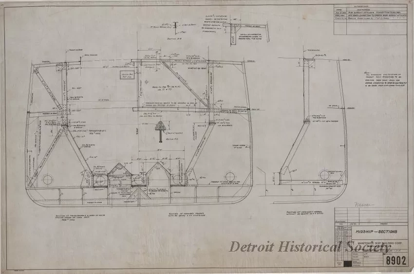 Drawing, Technical - Midship Sections