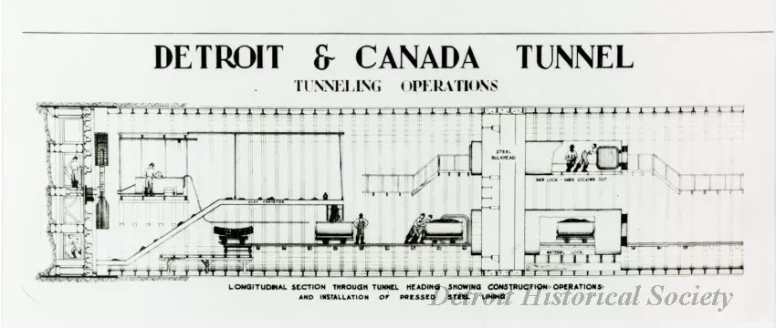 Image, Digital - Detroit & Canada Tunnel Tunneling Operations