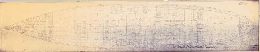 Blueprint - Main Deck Joiner Plan
[SS Greater Detroit and SS Greater Buffalo)