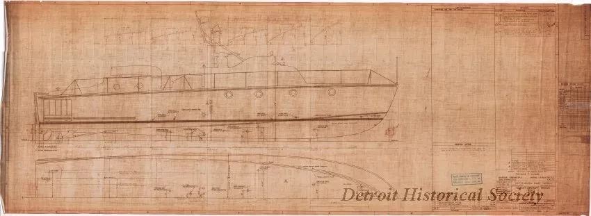 Drawing, Technical - 63 Foot Aircraft Rescue Boat - Mark 3,
Docking Plan & Profile