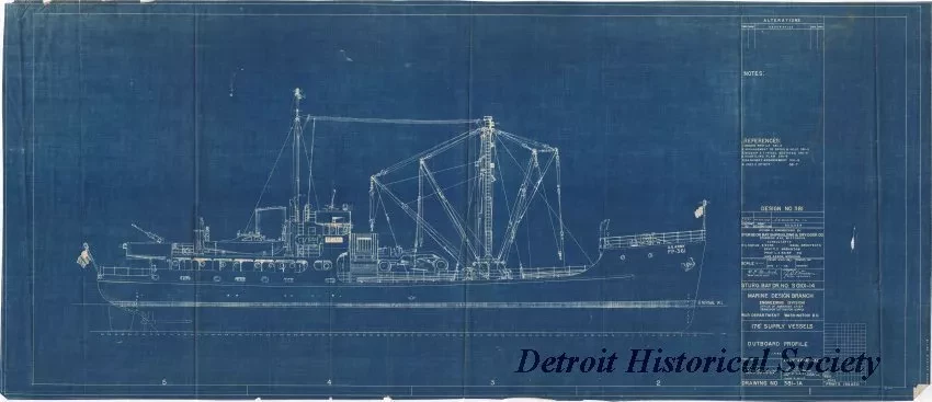 Blueprint - 176' Supply Vessels,
Outboard Profile