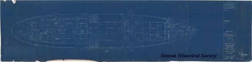 Blueprint - 176' Supply Vessels,
General Arrangement - Main Deck
