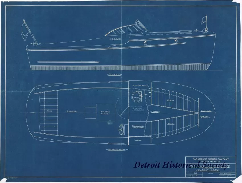 Blueprint - 25' 0" O.A. [Overall] Plastic Cruiser