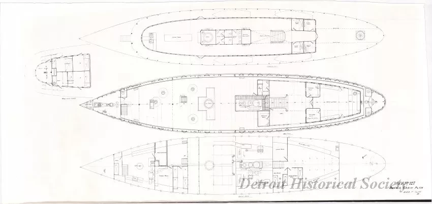 Photocopy - Str. No. 127, Deck & Cabin Plan