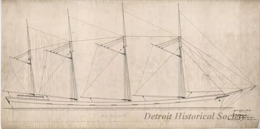 Drawing, Technical - Spar Draft No. 25
[Schooner H. A. Hawgood]