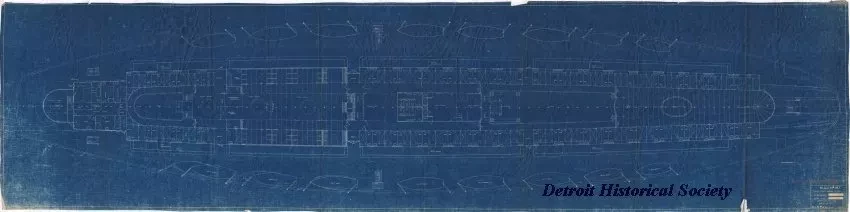 Blueprint - Hull No. 187,
Upper Deck Joiner Plans