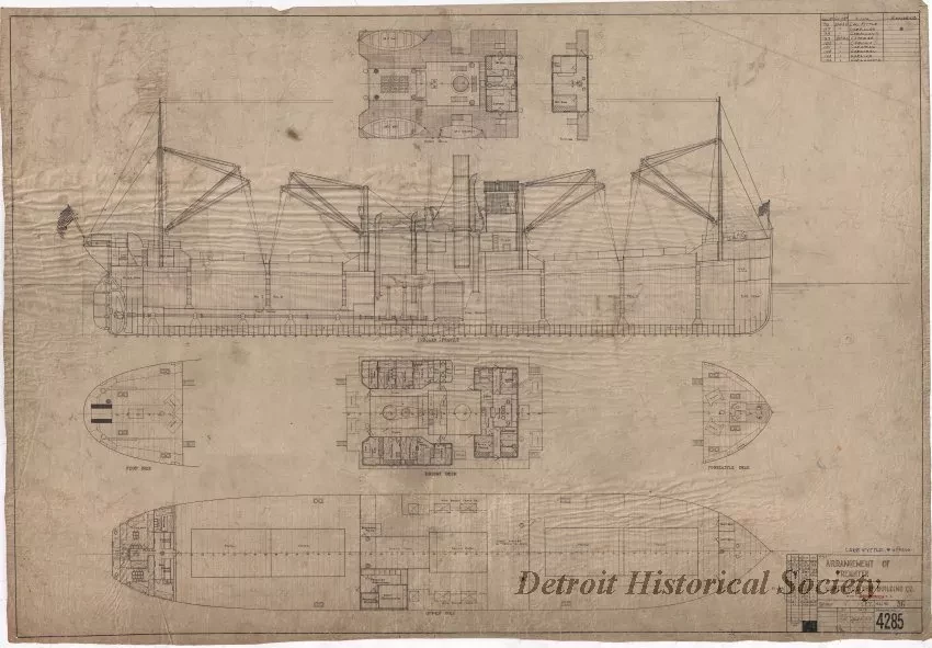 Drawing, Technical - Arrangement of Freighter