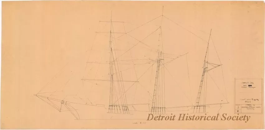 Blueprint - Sail and Rigging Plan
(James F. Joy)