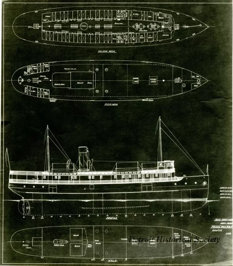 Drawing, Technical - Passenger & Freight Stmr.
[Hull #104]