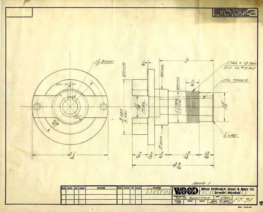 Drawing, Technical - Drive Adapter