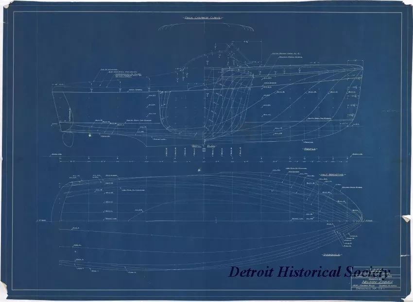 Blueprint - Lines - 25' 0" O.A. [Overall] Plastic Cruiser