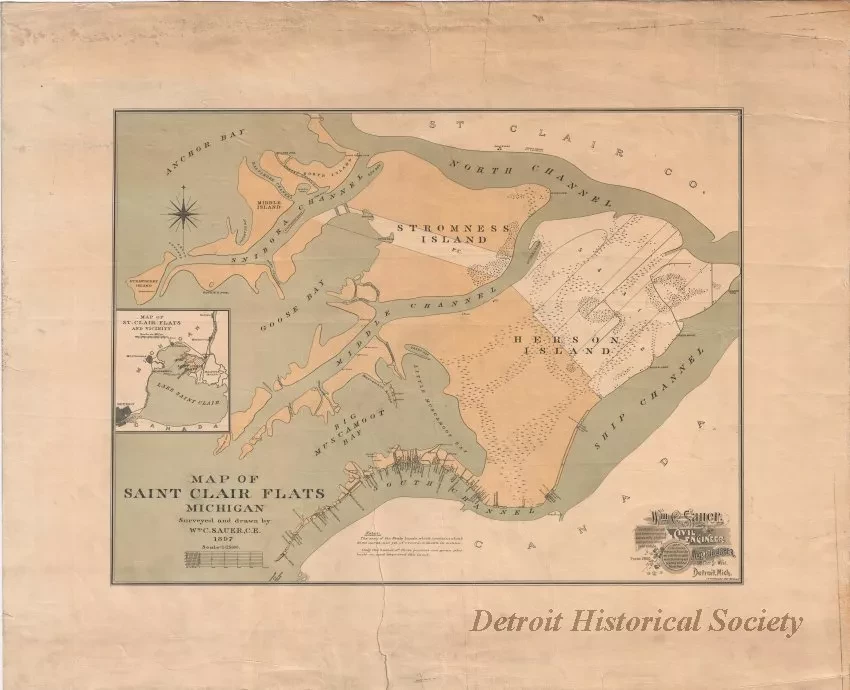 Map - Map of St. Clair Flats, Michigan