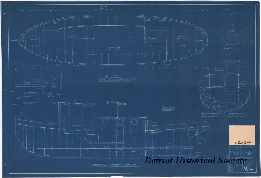 Blueprint - 40 Foot Steel Work Launch,
Structural Plan