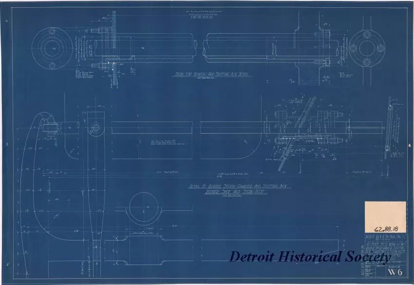 Blueprint - 40 Foot Steel Work Launch,
Rudder Stock - Carrier - Stuffing Box - Rudder Shoe & Stern Post
