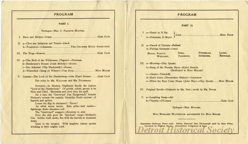 Program, Concert