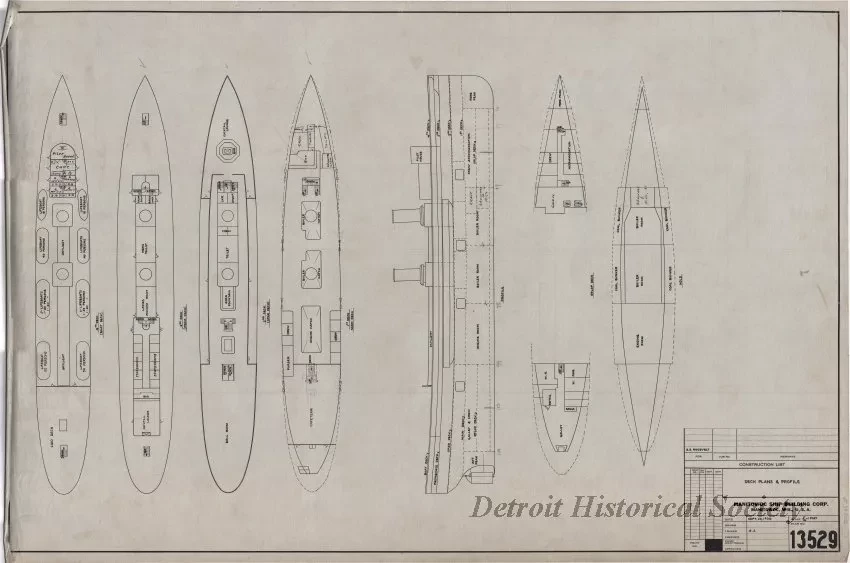 Drawing, Technical - Deck Plans & Profile