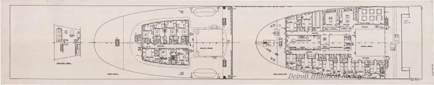 Drawing, Technical - Aft Cabins and Dunnage Deck