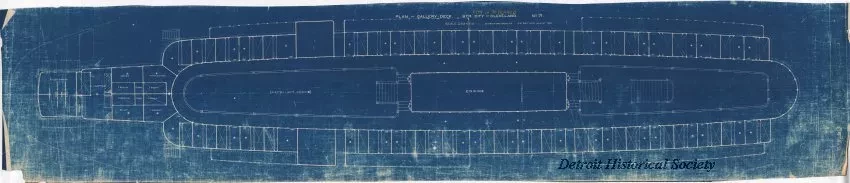 Blueprint - Plan of Gallery - Deck, Str. City of Cleveland, No. 71