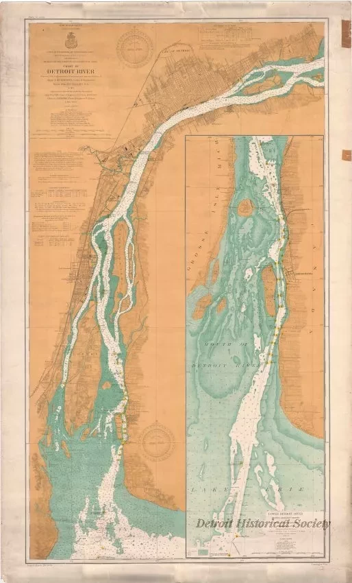 Chart, Navigational - Chart of Detroit River
