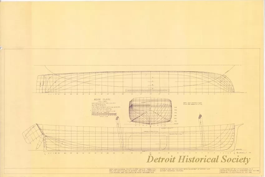 Blueprint - Alvin Clark, Hull Lines