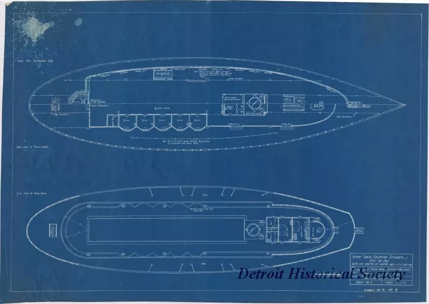 Blueprint - Great Lakes Excursion Steamer, Put-In-Bay
