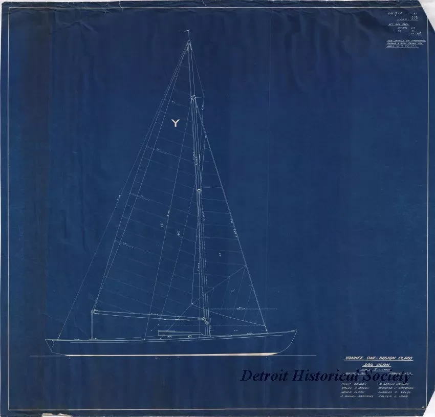Blueprint - Yankee One-Design Class Sail Plan