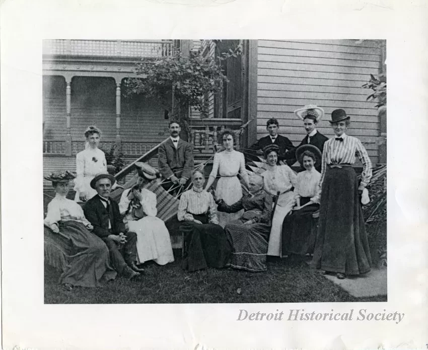 Print, Photographic - Henry and Clara Ford's neighbors on Alexandrine Ave.
