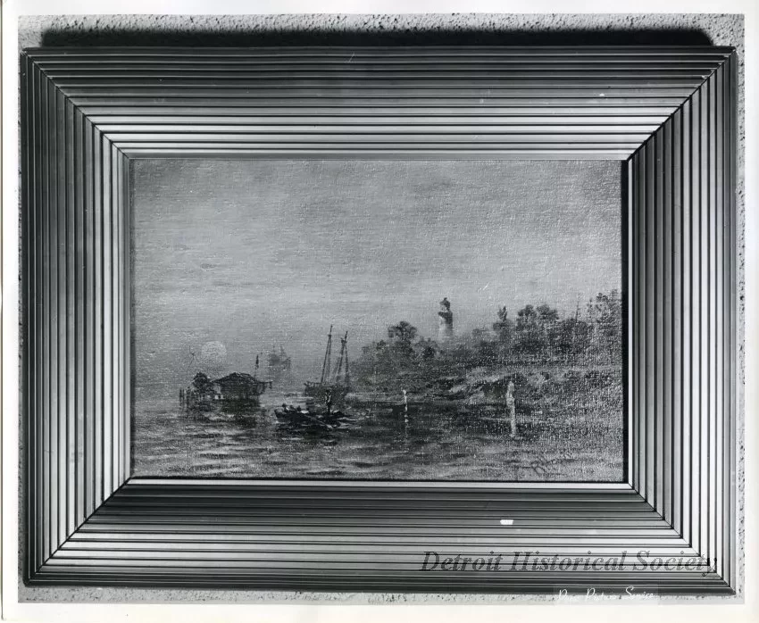 Print, Photographic - Boat Scene - Photo of Robert Hopkins painting 'Boat Scene'
